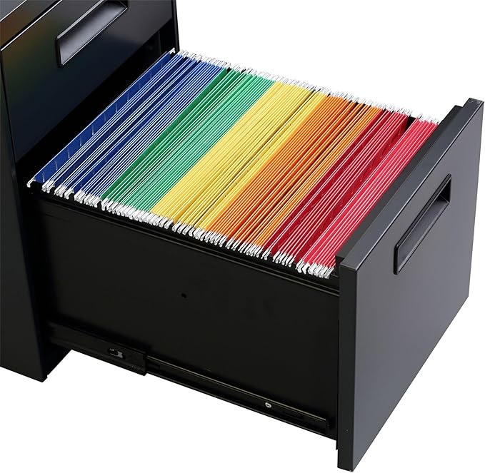 Alera ALE Two-Drawer Metal Pedestal File 14 7/8w x 19 1/8d x 21 3/4h Charcoal