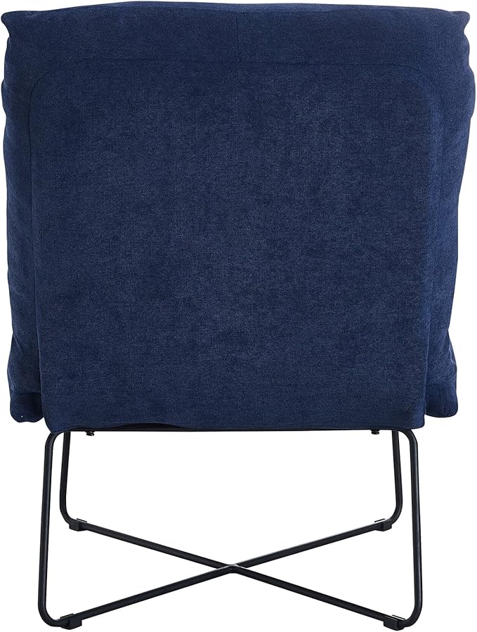 Classic Brands Eternity Upholstered Armless Accent Chair Blue| Mid-Century Modern | Ergonomic