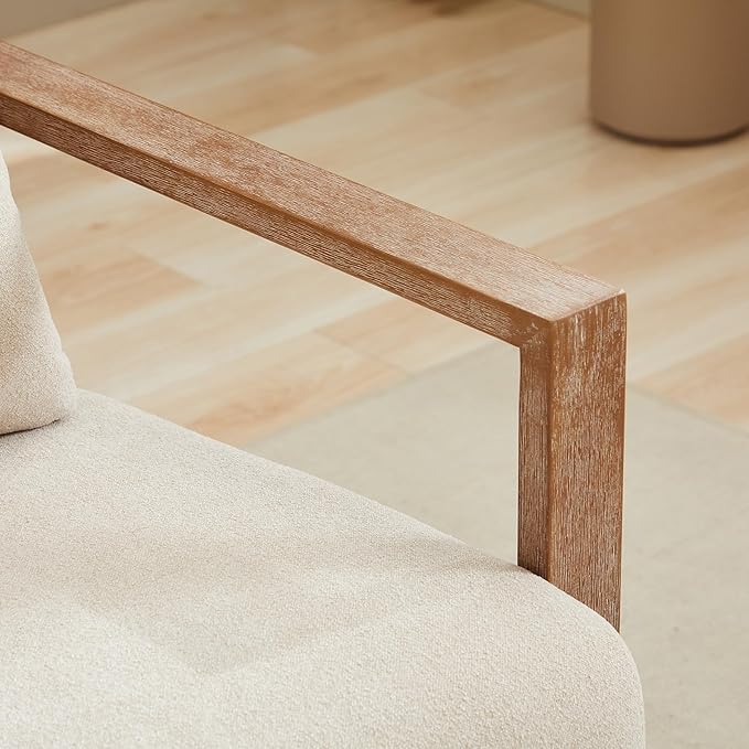 Beige Swivel Accent Chair Mid Century Modern Swivel Barrel Chair for Living Room Comfy Accent Chair 360 Degree Upholstered Armchair for Bedroom Nursery Linen