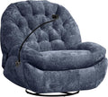 360° Swivel Rokcer Recliner for Adults Manual Rocking Chair for Living RoomBedroom (Chenille Blue)