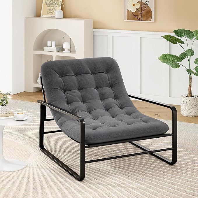 Soohow Accent Chair Sherpa Arm Chair for Living Room Mid Century Modern Accent Chairs Boucle Reading Bedroom Chair