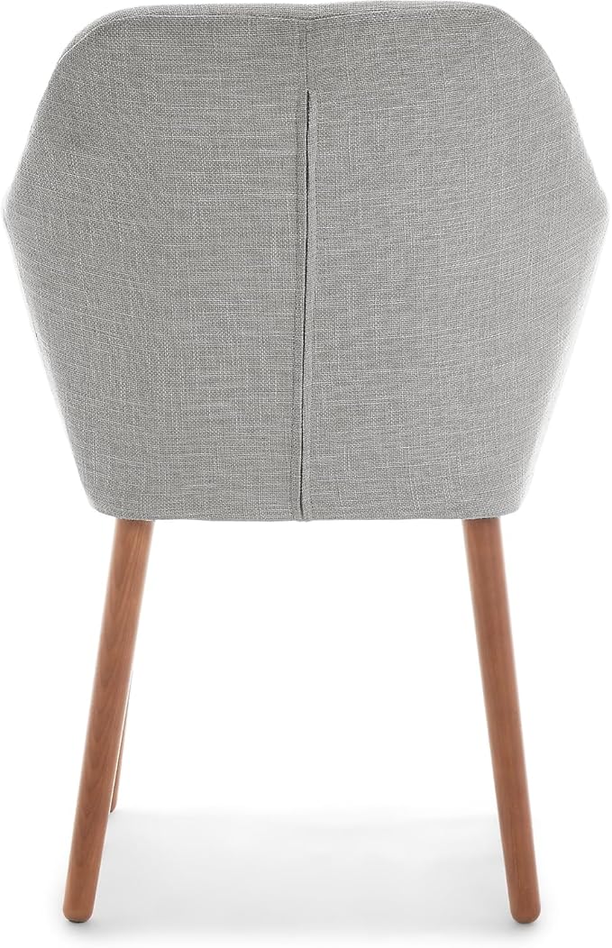 Elle Decor Roux Mid-Century Living Room Accent Armchair Soft Sofa Upholstered Linen Fabric Cushion Seat Chair