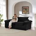 80-Inch Boneless Love Seat Couches in a Box Modern 2 Seat Floor Modular Foam Cloud Sofa Corduroy Loveseat Couch W/Pillow-top Armrests for Home Apartments Bedroom
