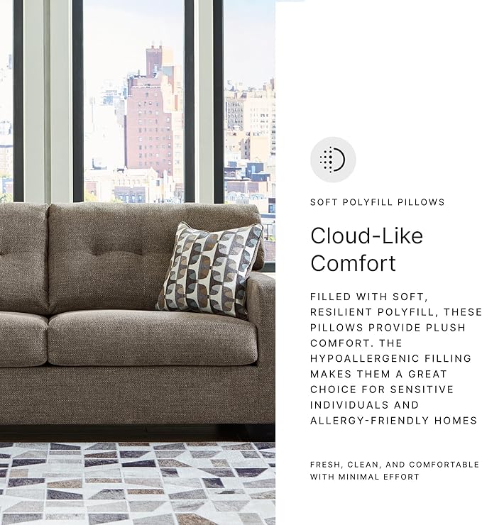 Signature Design by Ashley Mahoney Contemporary 2-in-1 Tufted Sofa Sleeper with Folding Gel Memory Foam Mattress Full Dark Brown