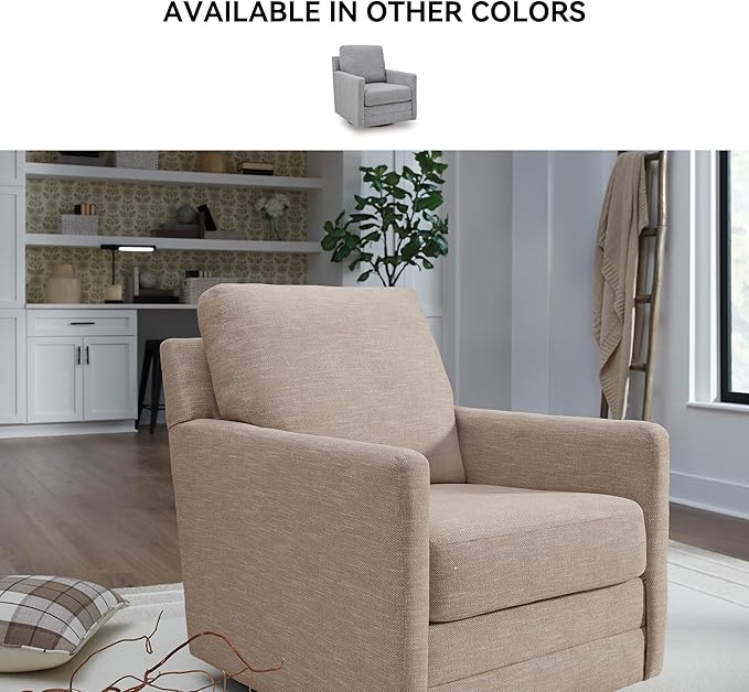 Signature Design by Ashley Freybourne Next-Gen Nuvella Casual Swivel Accent Chair with Reversible Cushions Light Brown