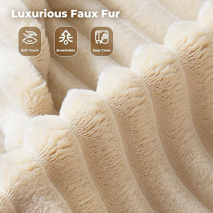 81 Oversized Loveseat Chaise Longue Fluffy Sleeper Chaise Longue IndoorUpholstered Sofa Bed for Living Room Bedroom Beige