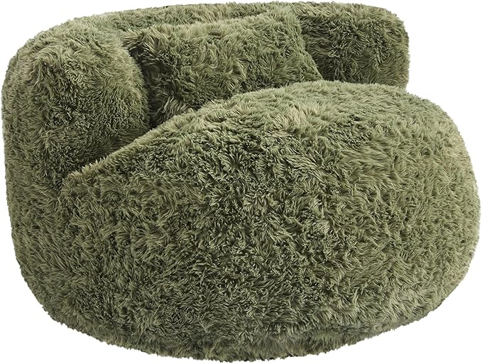 CHITA Compact Expandable Lounge Chair with Pillow Ideal for Living Room Olive