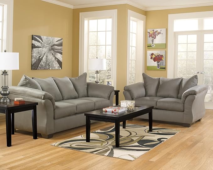 Signature Design by Ashley Darcy Casual Plush Sofa Grayish Brown