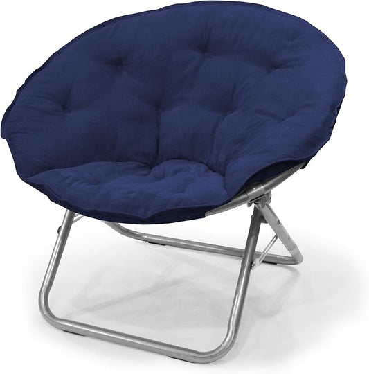 Urban Lifestyle Micro Suede Saucer Chair Adult Navy