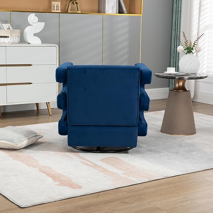 House Hold Upholstered Tufted Living Room Chair Textured Velvet Fabric Accent Chair with Metal Stand