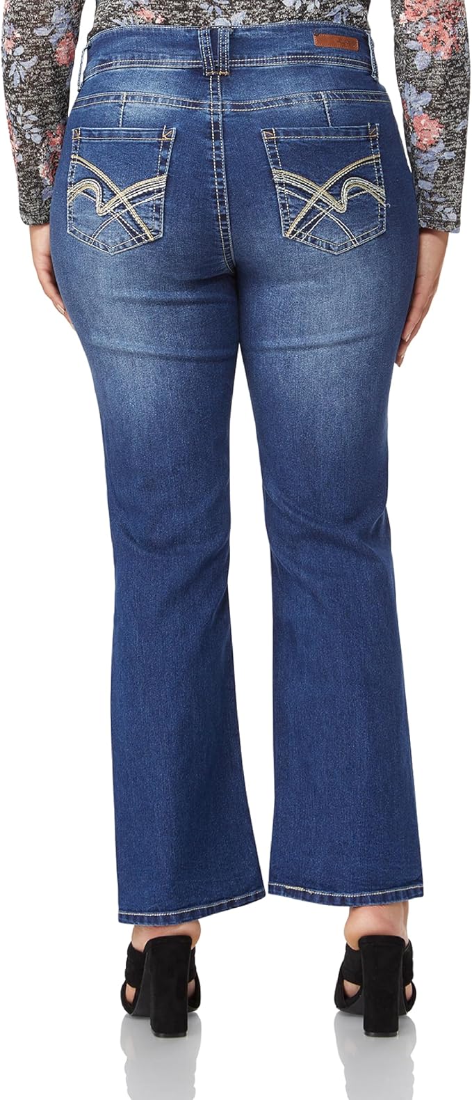 WallFlower Luscious Curvy Bootcut Jeans for Women Mid-Rise Insta Stretch Denim Size-Inclusive Juniors Jeans