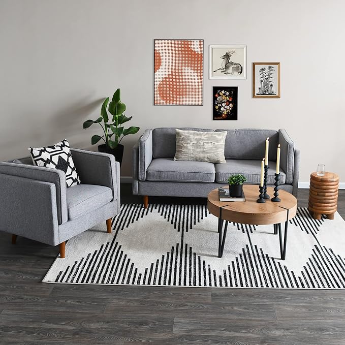 Creative Co-Op Atley High Sided Sofas Mid-Century Grey