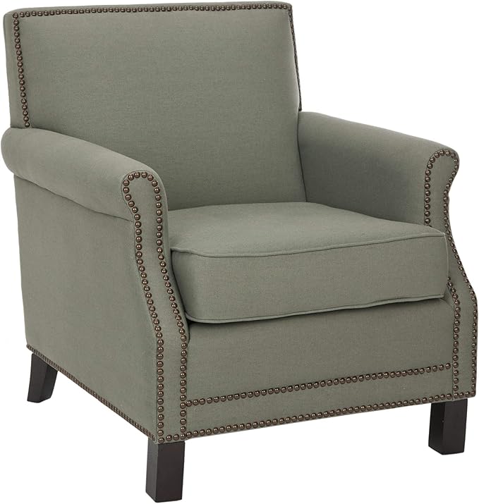 Safavieh Mercer Collection Charles Grey Linen Club Chair