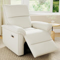 cinkehome Wall Hugger Power Recliners for Small Spaces Electric RV Recliners with USB Modern Recliner Chair for Living Room Apartment Off-White