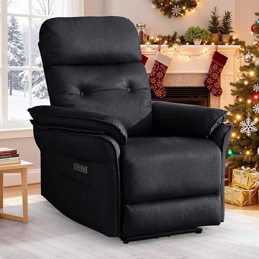 Power Zero Gravity Recliner for Adults with Adjustable Electric Recline USB &amp Type-C Ports Wall-Hugger Design and Side Pocket. Ideal for Small Spaces in Living Rooms or Bedrooms