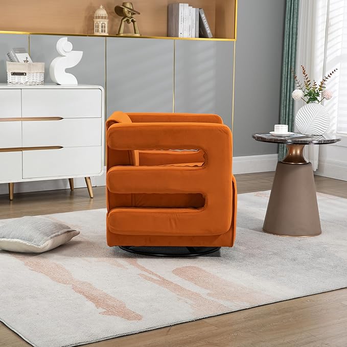 House Hold Upholstered Tufted Living Room Chair Textured Velvet Fabric Accent Chair with Metal Stand