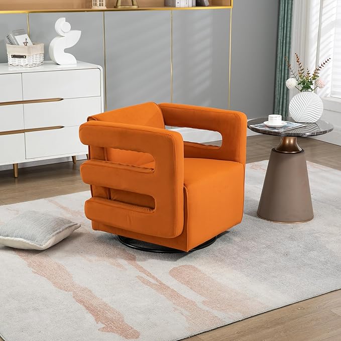 House Hold Upholstered Tufted Living Room Chair Textured Velvet Fabric Accent Chair with Metal Stand