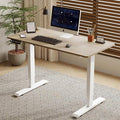 Anwick 2026 New 55 Electric Standing Desk Office Table &amp Sit Stand Up with Adjustable Height Rising Desks for Home Office USB LED 4 Programmable Memory Buttons (Oak)