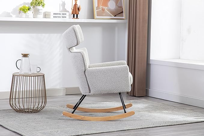 Fish Tail Living Room Comfortable Rocking Chair Living Room Chair