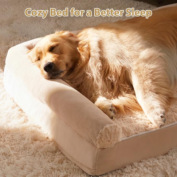 BFPETHOME Dog Beds for Large Dogs Orthopedic Dog Bed for Medium Large DogsBig Waterproof Couch Pet Bed with Removable Washable Cover