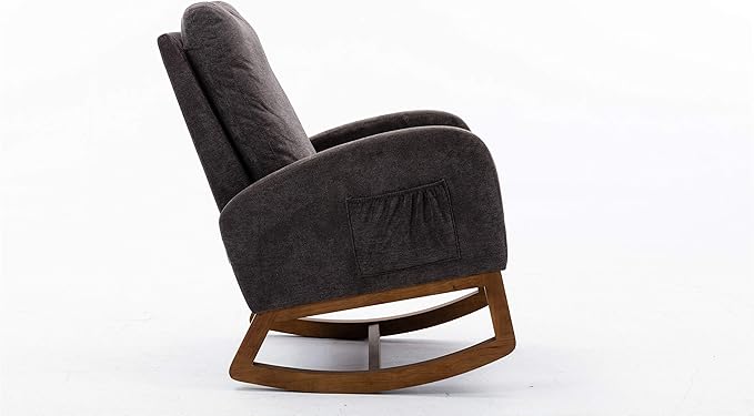 Living Room Comfortable Rocking Chair Living Room Chair Dark Gray