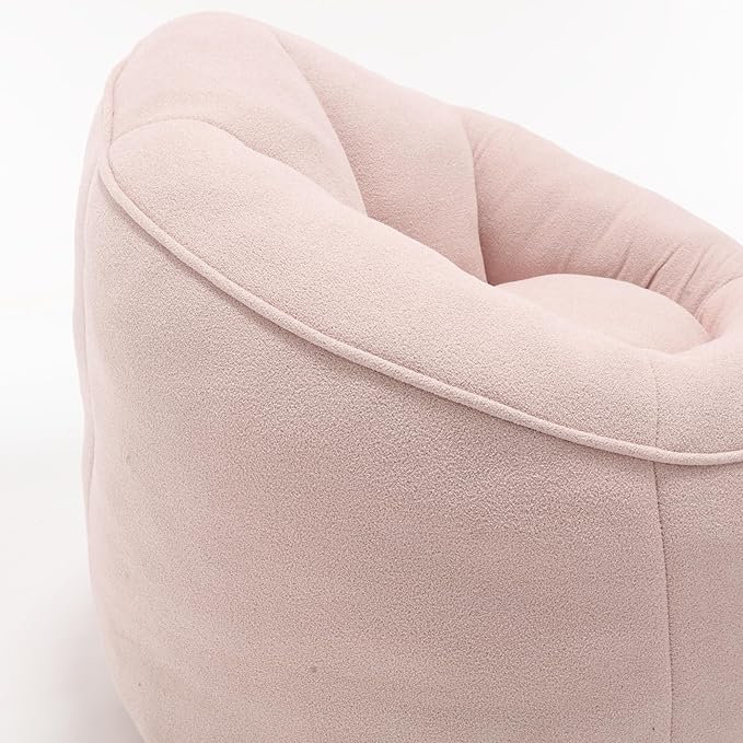 Small Bean Bag Chairs for Adults Single Sofa Chair with Ottoman Footrest Bean Bag Couch for Teens with Foam Filler Included Comfy Soft Lazy Sofa for Small Space/Living Room/Bedroom/Study