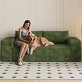 78.8 Loveseat Sofa Boneless Loveseats for Living Room Apartment Size Couch No Assembly Required Corduroy Love Seat for Small Spaces Bedroom Apartment Office Green