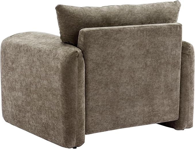 Lifeand 38.6 W Modern Style Chenille Oversized Armchair Accent Chair Single Sofa for Living Room BedroomGreen