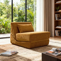 Folding Sofa Bed Chair Convertible Sleeper Sofa Couch Bed w/Pillow Lounge w/Back Support &amp Washable Cover for Living Room Bedroom Apartment Office (Yellow) | With ashable cover Foldable chai