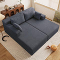 71 Oversized Chaise Lounge ChairSectional Double Lounge Chaise with PillowsUpholstered Corduroy Boneless Lounge ChairFluffy Modern Loveseat Sleeper Sofa for Living Room Bedroom(Dark Grey)