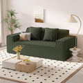 75'' Cloud Loveseat Sofa No Assembly Required Comfy Deep Seat Couches 1 pcs for Living Room Bedroom Apartment(Teddy Fabric-Green)