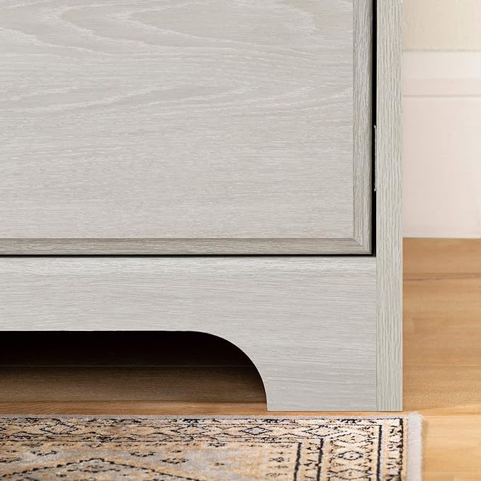 Pemberly Row Computer Desk with Hutch Winter Oak Finish Laminated Particleboard 3 Drawers and Shelves Traditional Home Office Desk for Workspace Organization and Storage