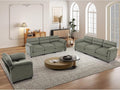Corduroy Sofa Set Upholstered Armchair and 3-Seater Sofa Sofa Set of 2 with Plush Cushions and Rolled Arms Modern Living Room Furniture SetsBrown