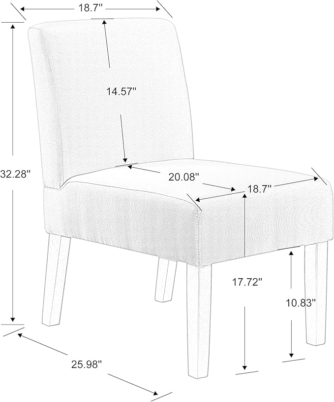 Set of 2 Fabric Accent Chairs with Round Wood Table Decorative Slipper Chairs Contemporary Design Durable Hardwood Frame Vanity and Corner Side Chairs for Bedroom Home Office and Living Room