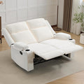 55 Loveseat Recliner Sofa with Cup Holders Manual Double Reclining Couch in Chenille Fabric Wide Seat &amp Side Pockets for Living Room Small Spaces Apartment and RV