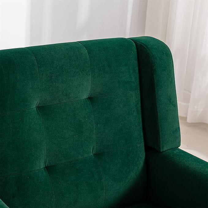 Modern Soft Velvet Material Ergonomics Accent Chair Living Room Chair Bedroom Chair Home Chair with Black Legs for Indoor Home