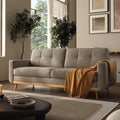 67.7” Loveseat Sofa Mid Century Modern Decor Love Seat Couches for Living Room Button Tufted Upholstered Small Couch for Bedroom Solid and Easy to Install Furniture (Light Grey 67.7inch)