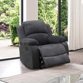 Manual Recliner Chair for Adults Single Reclining Sofa for Living Room/Office/Lounge/Club/Rv Car（Dark Grey CorduroyRecliner Chair）