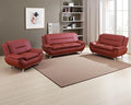 Red Faux Leather Couches for Living Room Living Room Couch Set Sofa for Bedroom Apartment Living Room Furniture Sets (Red Sofa+Loveseat+Chair)