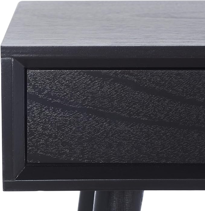 SAFAVIEH Home Collection O'Dwyer Mid-Century Retro Black 2-Drawer Desk