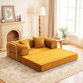 Convertible Floor Sofa Bed Corduroy Modular Floor Couch with Pillow Comfy Modern Sofa Convertible Folding Couches for Living Room Bedroom