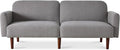 Best Choice Products 77 Mid Century Modern Boucle Loveseat Sofa Couch Convertible Sofa Sleeper Bed w/Real Wood Removable Armrest - Storm Gray