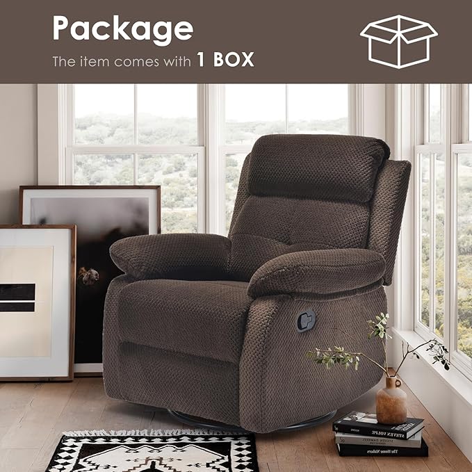 Small Rocker Swivel Recliner Chair for Adults Women for Small Spaces Bedroom Living Room