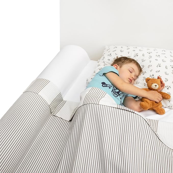 BANBALOO | Bed Bumper for Toddlers - Premium Model | XL Bed Barrier with Mattress Cover | Toddler Bed Bumper | Easy Setup and Quick Installation | Queen King Twin Full-Size Bed | Foam and Cotton
