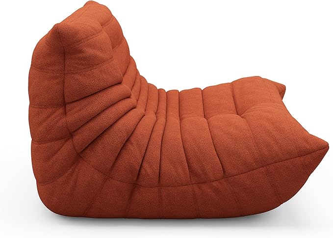 High-end Non-Compression Fireside Togo Chair Bean Bag Chair for Adults Comfy Soft Lazy Sofa Floor Lounge Chair for Bedroom Living Room Office or Lounge
