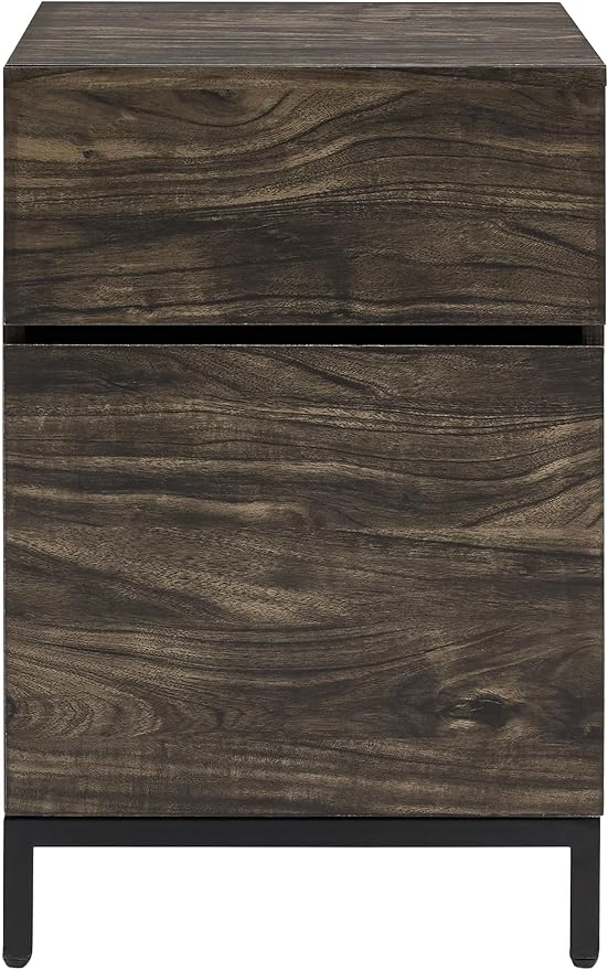 Crosley Furniture Jacobsen File Cabinet for Home Office Organization and Filing Storage Brown