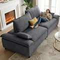114” Oversized Sectional Sofa – Sailboat Cloud Couch with Adjustable Backrest Extra Deep &amp Wide Seats Modern Sleeper Sofa for Living Room (Grey 114-inch)