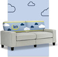 Serta Palisades 73 Track Arm Sofa Easy Care Polyester Soft Pillow Back Pocket Coil Seat Cushions Removable Covers Loveseat or Couch for Small Spaces Living Rooms or Bedrooms Pebble Gray