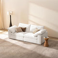Modular Sectional Cloud Sofa for Living Room 78.7 Loveseat Sofa with Wide Armrest Comfy Cloud Couch Deep Seat Modern Oversized Sofa for Apartment (White)