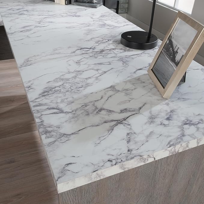 Sauder East Rock L-Desk Ashen Oak Finish